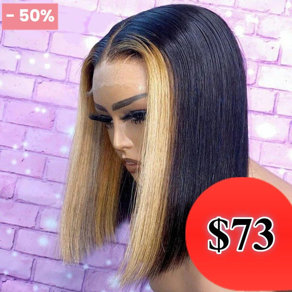Half Price /// Highlight Blonde Short Bob 13x4/13x6 Lace Front Wig