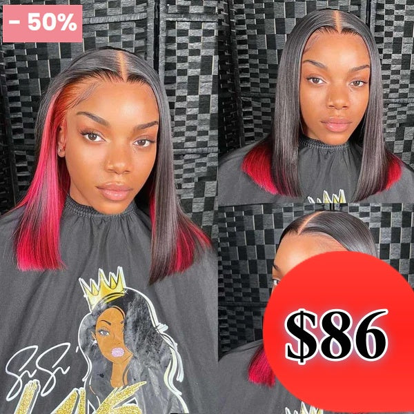 Half Price /// NIA 13X4 Colored Bob Human Hair Lace Front Wig