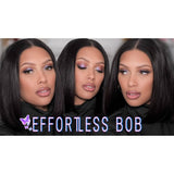 Hazel Full Lace Transparent Lace Human Hair Wig - Straight Bob