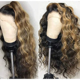 HD Lace 13x6 Fitted Cap Ear Tap Highlight Color Wig - Bouncy Loose Wave