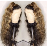 HD Lace 13x6 Fitted Cap Ear Tap Highlight Color Wig - Bouncy Loose Wave
