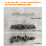 HD Lace 13x6 Fitted Cap Ear Tap Highlight Color Wig - Burmese Curly with Spiral Curl Ends and 4C edge