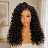 HD Lace 13x6 Fitted Cap Ear Tap Highlight Color Wig - Kinky Loose Wave 4C edge