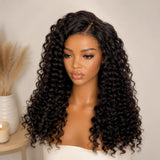HD Lace 13x6 Fitted Cap Ear Tap Highlight Color Wig - Kinky Loose Wave 4C edge