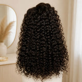 HD Lace 13x6 Fitted Cap Ear Tap Highlight Color Wig - Kinky Loose Wave 4C edge