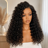 HD Lace 13x6 Fitted Cap Ear Tap Highlight Color Wig - Kinky Loose Wave 4C edge