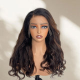 HD Lace 13x6 Fitted Cap Ear Tap Highlight Color Wig - Yaki Wave