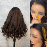 HD Lace 13x6 Fitted Cap Ear Tap Highlight Color Wig - Yaki Wave