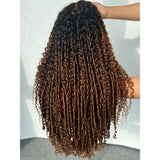 HD Lace 13x6 Fitted Cap Ear Tap Ombre Color Wig - Finger Coily Curly