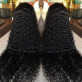 Black voluminous body wave human hair ear tap wig with natural texture and full coverage fitted cap ear design