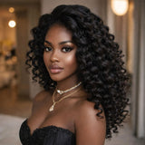 HD Lace 13x6 Fitted Cap Ear Tap Wig - Kinky Spanish Curl