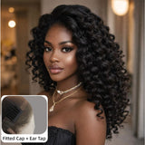 HD Lace 13x6 Fitted Cap Ear Tap Wig - Kinky Spanish Curl