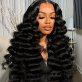 HD Lace 13x6 Fitted Cap Ear Tap Wig - Loose Wave Wander Curl