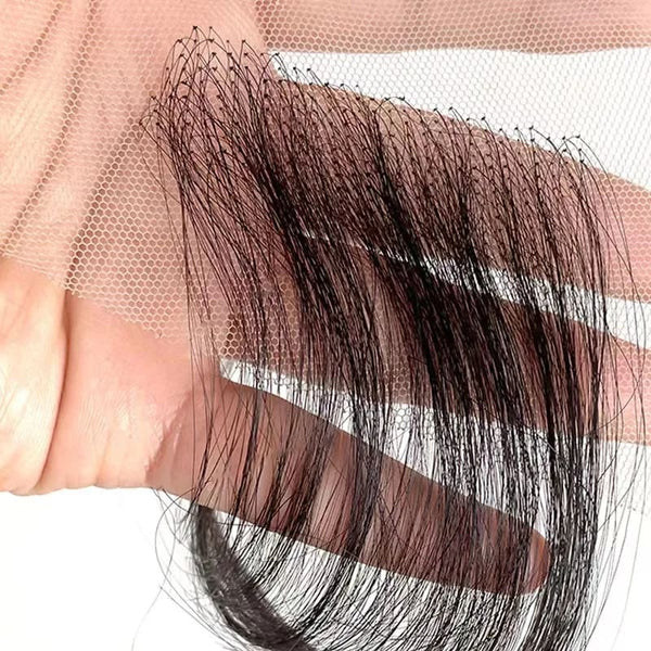Hd Lace Baby Hair Edges 2/4Pcs Hair Extension Virgo Swiss Lace Real Human Baby Hair Stripes Reusable Invisible Lace Hairline