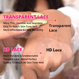 WHOLE LACE NO MESH HD LACE HUMAN HAIR WIG WITH TRANSPARENT DRAWSTRING - Body Wave