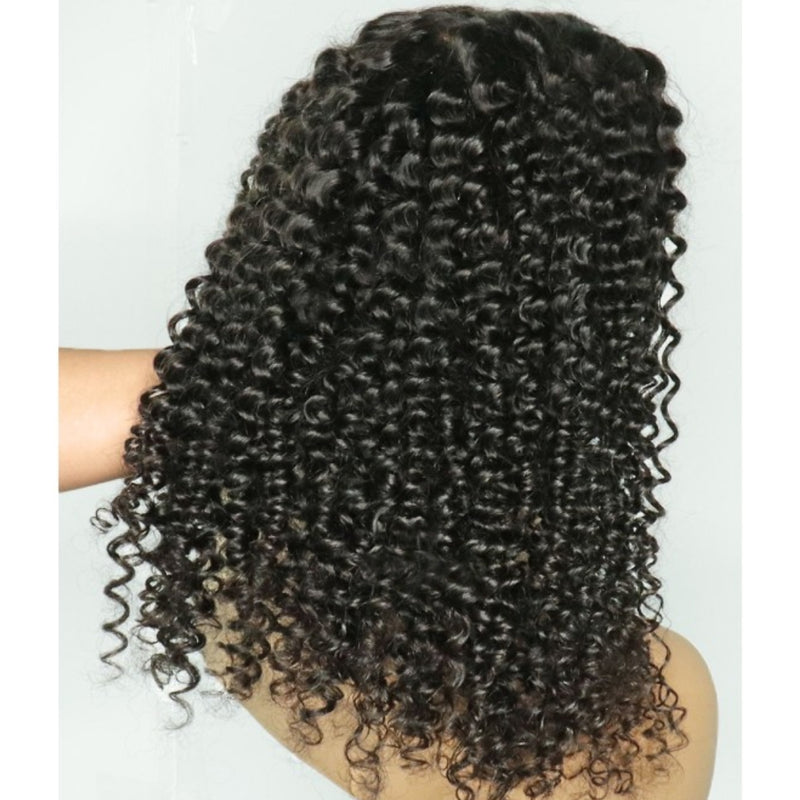 "370 Fitted Cap" HD LACE FRONT WIG WITH Invisible Strap - Kinky Curly