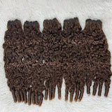 High Quality Virgin Human Hair Bundles Brown Color - Burmese Curly with Sperial Curl Ends