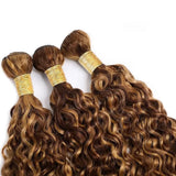 High Quality Virgin Human Hair Bundles Highlight Color - Curly Wave