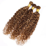 High Quality Virgin Human Hair Bundles Highlight Color - Curly Wave