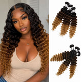 High Quality Virgin Human Hair Bundles Ombre - Deep Wave