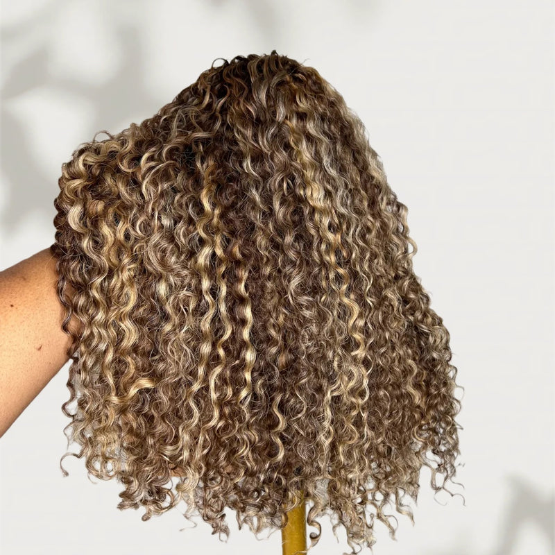 Bye~Bye~KNOTS HD Lace 13x6 Frontal Upgraded Hairline Highlight Color Wig - Deep Curly