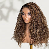 Bye~Bye~KNOTS HD Lace 13x6 Frontal Upgraded Hairline Highlight Color Wig - Deep Curly