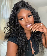 4x4/13x4/13x6/Full Frontal/360/Full Lace Transparent Lace Jet Black 1# Color Wig - Loose Wave