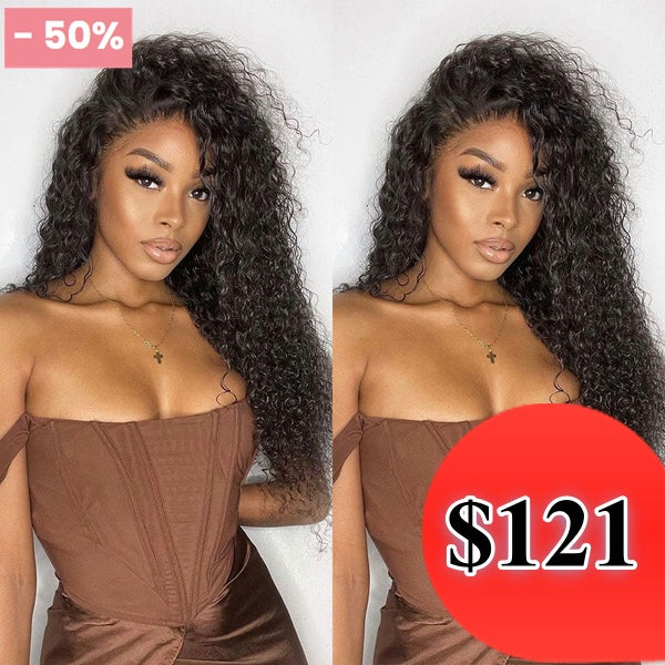 HALF PRICE /// 13x6 Swiss Lace 130% Pre-plucked Hide Lace+ Hide Knots Curly Lace Wig