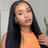 Black headband with a smooth sleek design for joyce headband silk straight wig beginner friendly use