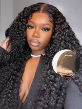 9x6/7x5 Closure Pre-Cut HD Swiss Lace Lace Upgraded Hairline Glueless Wig - Deep Wave