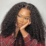 "370 Fitted Cap" HD LACE FRONT WIG WITH Invisible Strap - Kinky Curly