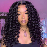 【Crazy】9x6 HD  Lace Upgraded Hairline C-shape Ear Glueless Wig with Drawcord - Bouncy Loose Wave