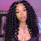 【Crazy】9x6 HD  Lace Upgraded Hairline C-shape Ear Glueless Wig with Drawcord - Bouncy Loose Wave