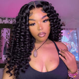 【Crazy】9x6 HD  Lace Upgraded Hairline C-shape Ear Glueless Wig with Drawcord - Bouncy Loose Wave