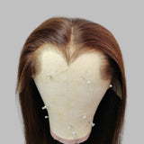 "LAGOS" M-Shaped HAIRLINE 13x6 HD Lace Front Brown Color Wig - Straight