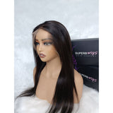 Black straight human hair wig featuring lagos m-shaped hairline 13x6 hd lace front for a natural look