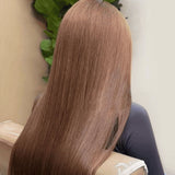 "LAGOS" M-Shaped HAIRLINE 13x6 Transparent Lace Front Brown Color Wig - Body Wave Wavy
