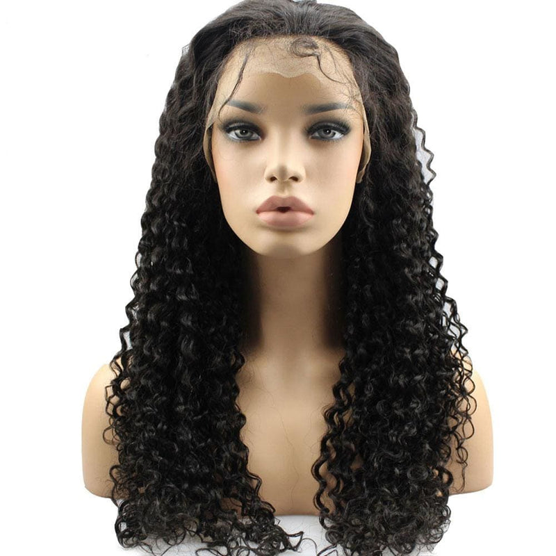 Lola Curly Wave Full Lace Human Hair Wigs Natural Color Brazilian Human Virgin Hair Free Part Lace Wigs