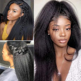 【LUX】Bye~Bye~KNOTS FULL LACE HD LACE HUMAN HAIR WIG - Kinky Straight