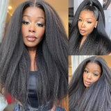 【LUX】Bye~Bye~KNOTS FULL LACE HD LACE HUMAN HAIR WIG - Kinky Straight