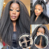 【LUX】Bye~Bye~KNOTS FULL LACE HD LACE HUMAN HAIR WIG - Kinky Straight