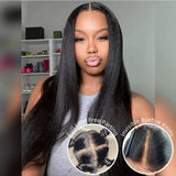 【LUX】Bye~Bye~KNOTS FULL LACE HD LACE HUMAN HAIR WIG - Light Yaki Straight