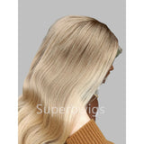 【LUX HAIR】5x5/13x4 HD Swiss Lace Pre-plucked Ash Blonde Ombre Color 180% Human Hair Wig - Wavy