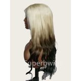 【LUX HAIR】5x5/13x4 HD Swiss Lace Pre-plucked Ombre Color 180% Human Hair Wig - Wavy