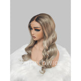 【LUX HAIR】5x5/13x4 HD Swiss Lace Pre-plucked Ombre Highlight Color 180% Human Hair Wig - Body Wave