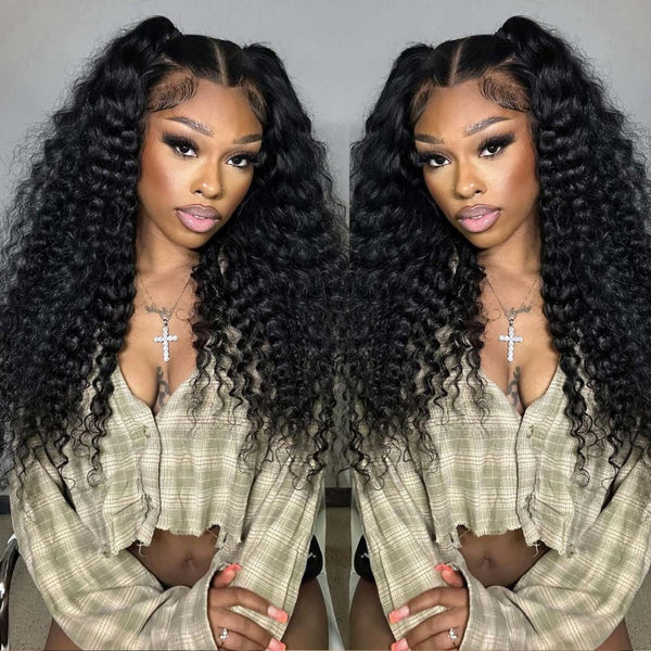 Madison Upgraded Hairline Swiss Lace Pre-plucked Deep Wave Wig