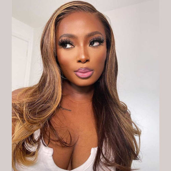 Mandison Upgraded Hairline Highlight Swiss Lace Pre-plucked Lace Wig
