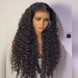 "3D DOME CAP" 9x6 HD Lace Upgraded Hairline C-shape Ear Glueless Wig with Drawstring - Deep Curly