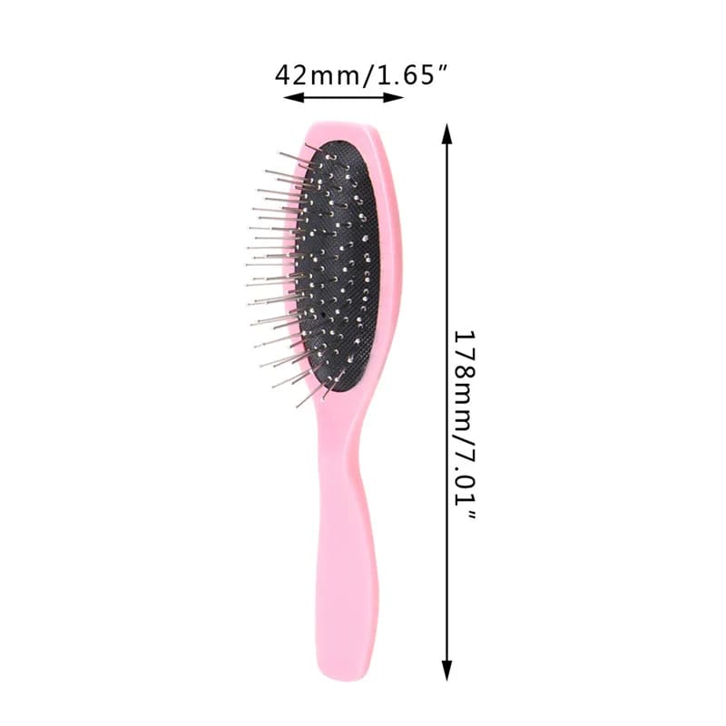 Professional Anti Static Steel Comb Brush For Wig Hair Extensions Training