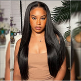 Remy Hair High Quality 5x5 HD Lace Closure Raw Hair Wig - Light Yaki